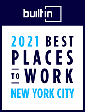 Built In 2021 Best Places to Work New York City Award