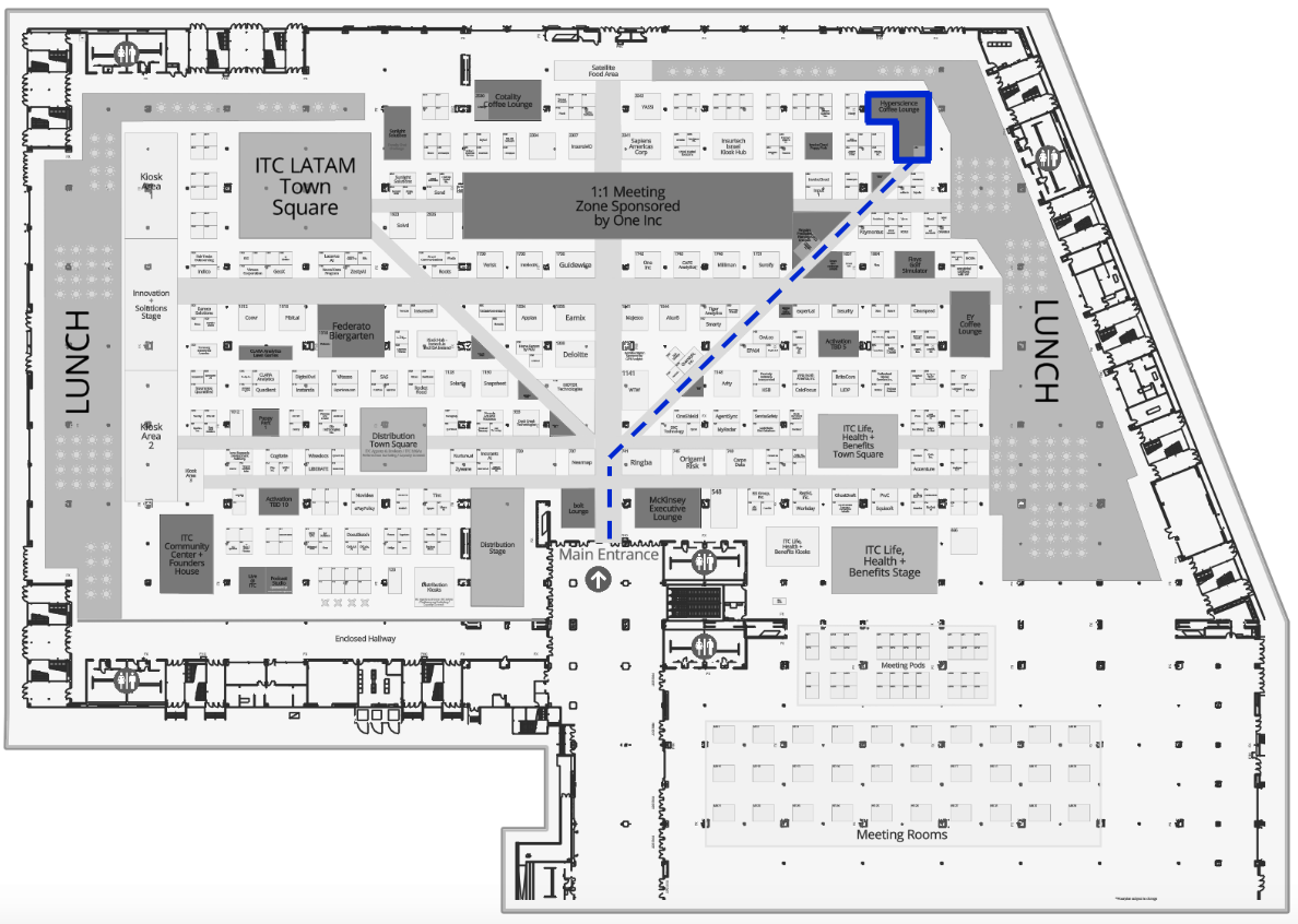 Map of ITC Vegas 2025 floorplan